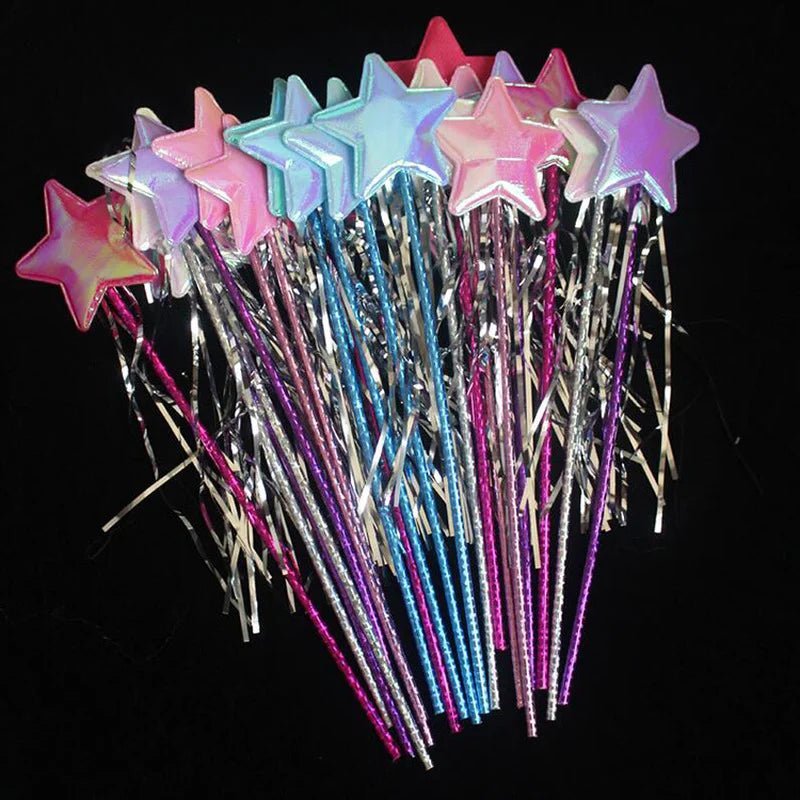 10-Piece Kids Magic Wands Set - Colourful Star Fairy Costumes