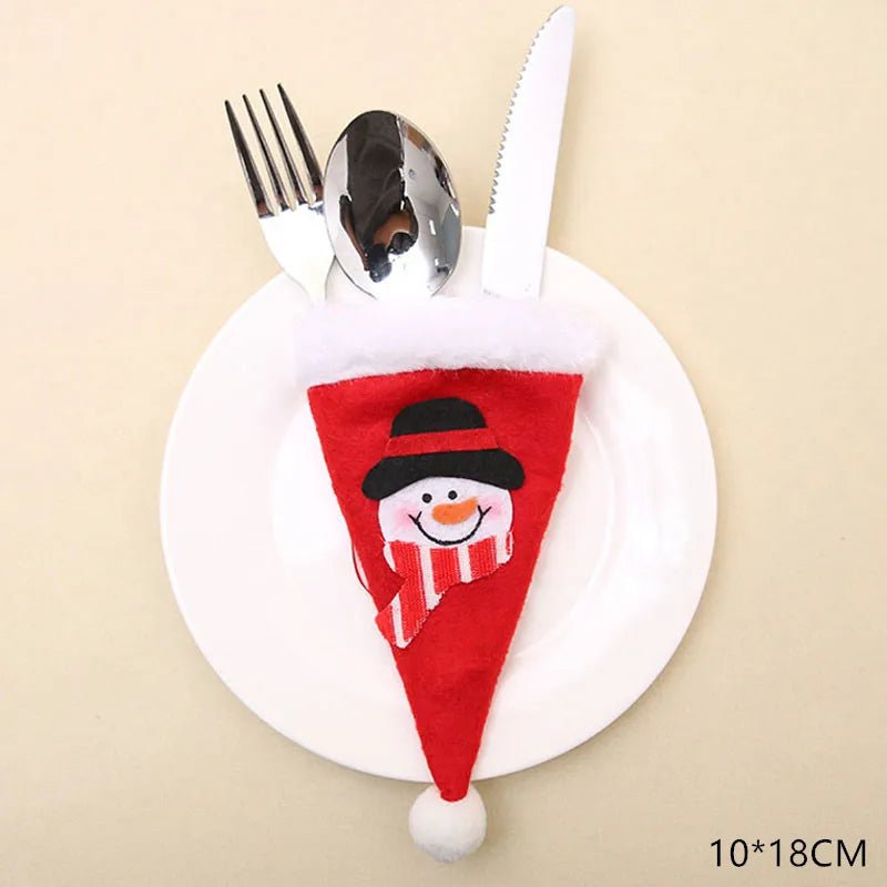 Christmas Utensil Holder | Elegant Silverware Organizer