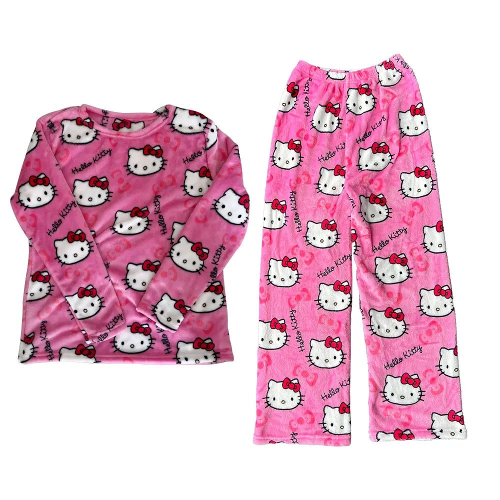 2-Pc Y2K Pajama Set | Hello Kitty Kawaii Loungewear