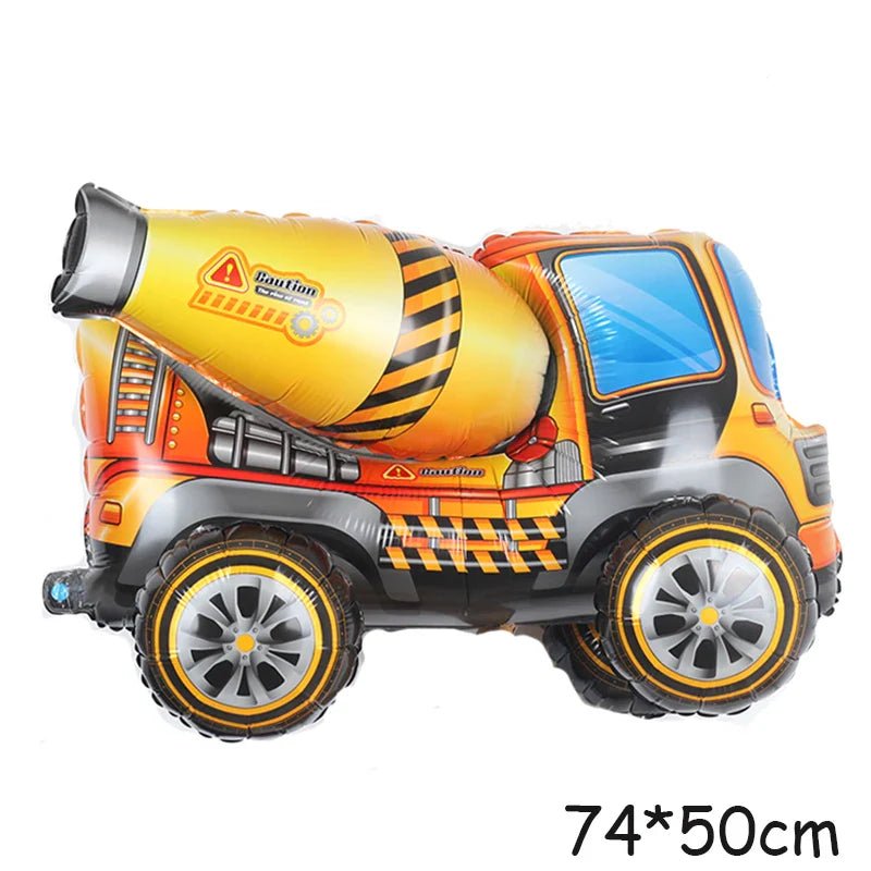 3D Cartoon Car Balloons Set - Fun Foil Decorations for Kids'