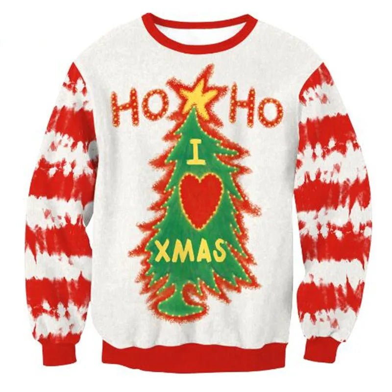 3D Ugly Christmas Sweater - Humorous Knit Party Top