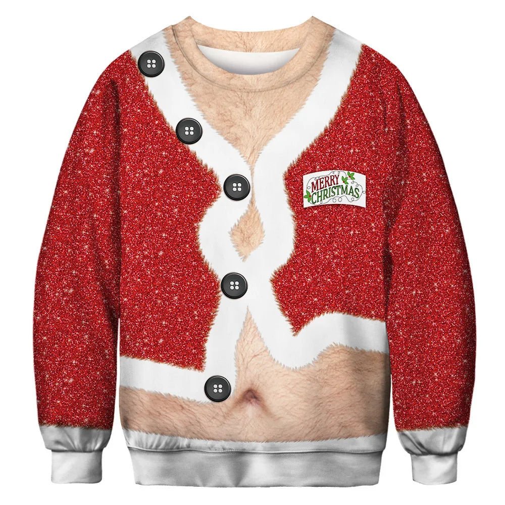 Unisex 3D Print Christmas Novelty Pullover Sweater