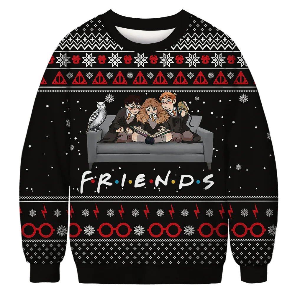 Festive 3D Printed Cozy Christmas Sweater for Men and Women