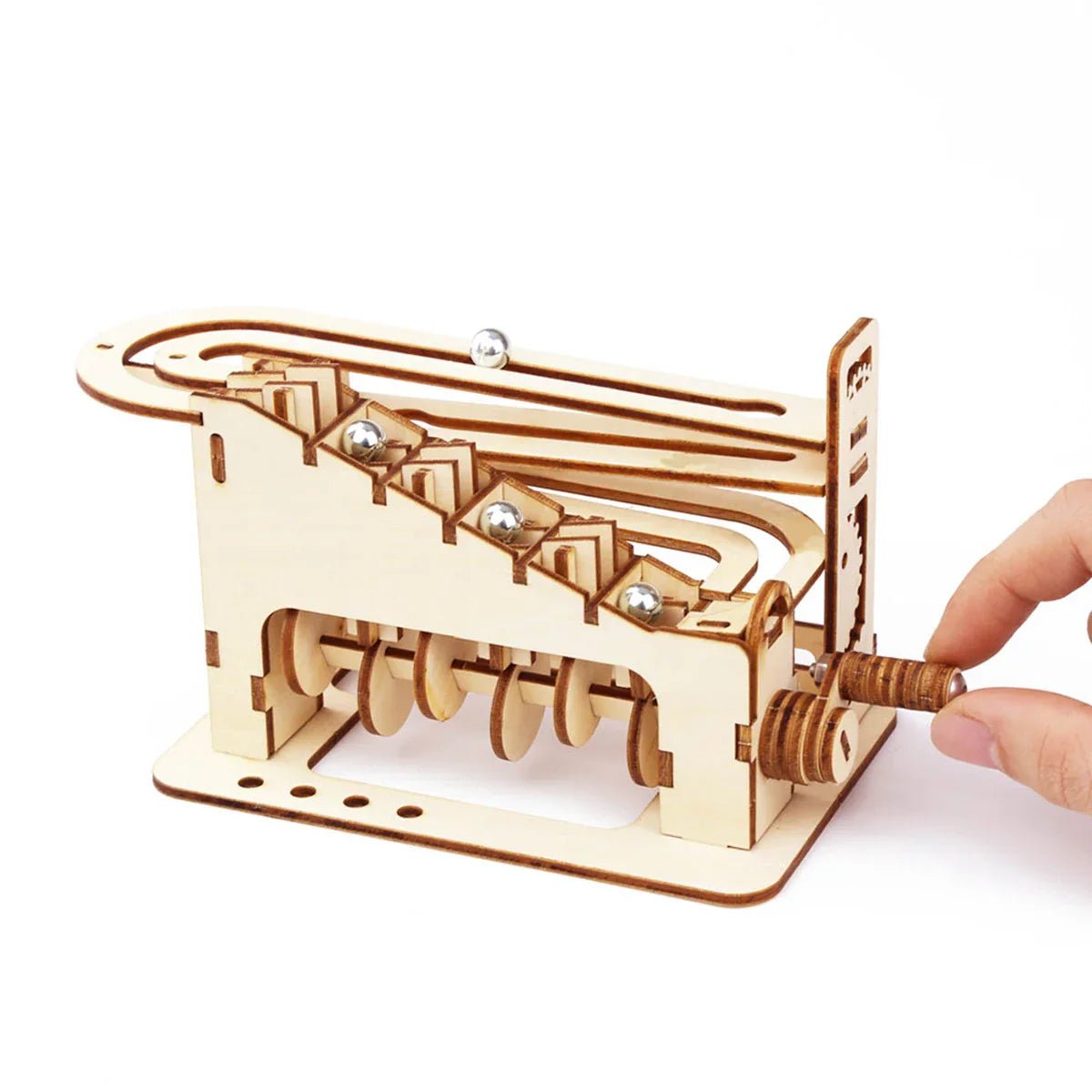 3D Wooden Marble Run Puzzle - Creative DIY Kit for Teens