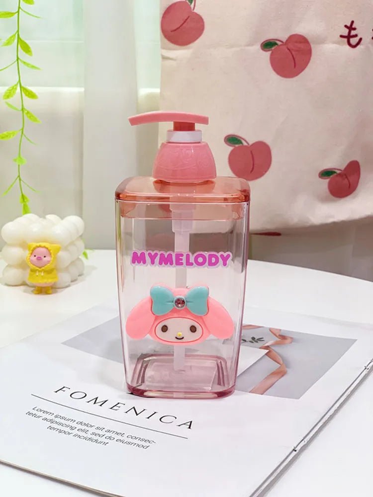 Cute Portable Soap Dispenser 420ml Kuromi Melody Bottle