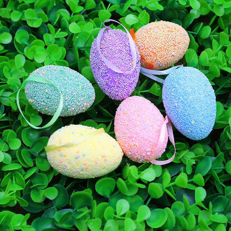 6PC Colourful DIY Easter Egg Decorations – Festive Foam Ornaments