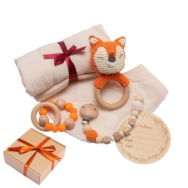 7Pc Baby Bath Toys for Newborns Set with Towel & Rabbit
