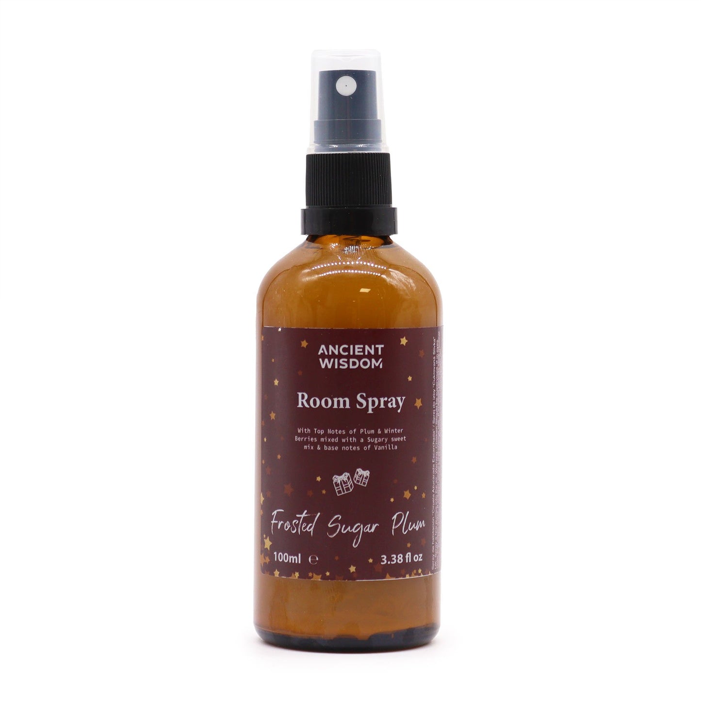 Frosted Sugar Plum Room Spray 100ml from Cake Pops Parties. This festive fragrance captures the essence of sugary sweet plums, making it a perfect Christmas gift or stocking filler. Ideal for enhancing your home fragrance collection, this pamper pack is a delightful aromatherapy item, embodying the spirit of winter spices. Let the enchanting scent of Frosted Sugar Plum elevate your festive atmosphere, creating a cozy and inviting space.