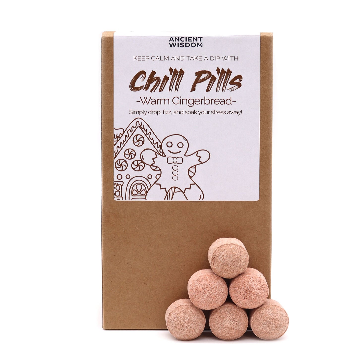 Warm Gingerbread Christmas Gift featuring Festive Bath Bombs in a charming package, ideal for cosy homes, creating a delightful aroma for holiday relaxation. Warm Gingerbread bath bombs – Christmas Gift Home Fragrance.