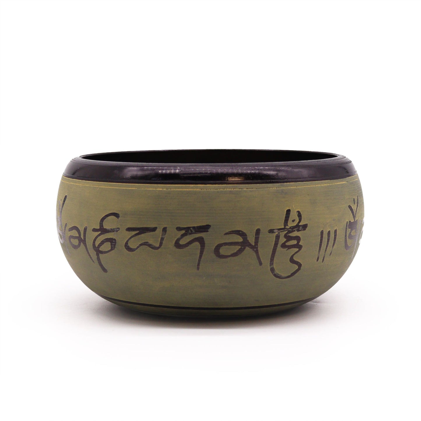 Earth Powder Singing Bowl - 16cm Mantra Five Buddha Art showcasing a beautifully crafted bowl with intricate designs, perfect for meditation and relaxation. Ideal as a Christmas gift for home fragrance or wellness enthusiasts.