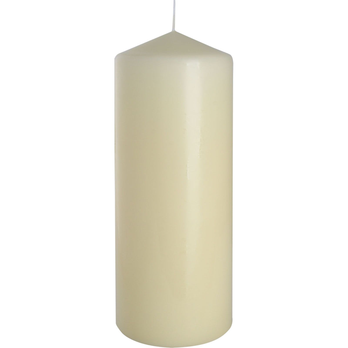 Ivory Pillar Candle 80x200mm - Long Lasting 90 Hour Burn showcased alone, ideal for creating a warm atmosphere. This stylish scent pillar candle is the perfect Christmas gift home fragrance.