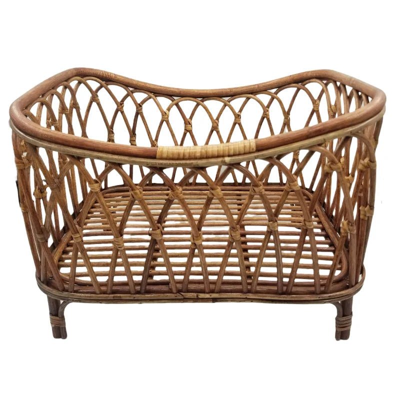 Rattan Newborn Photography Props, Storage Basket & Doll Bed