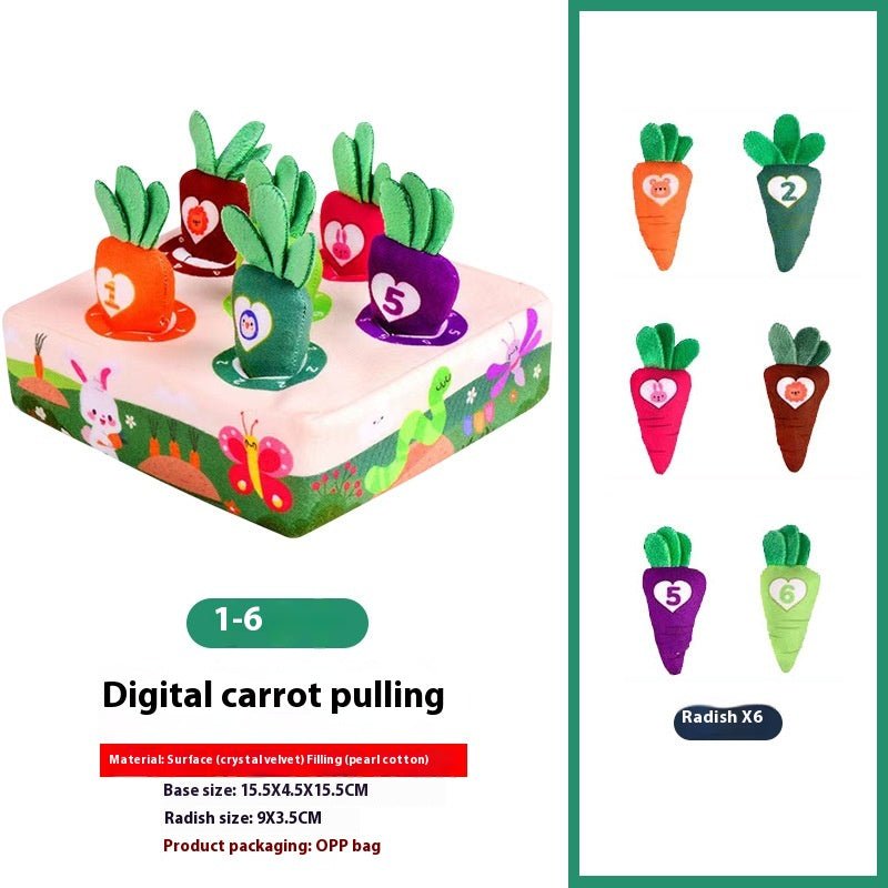 Tear-Proof Baby Toys - Colourful Radish Designs for Learning