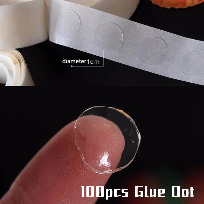100 Adhesive Balloon Glue Dots for Easy Decorating