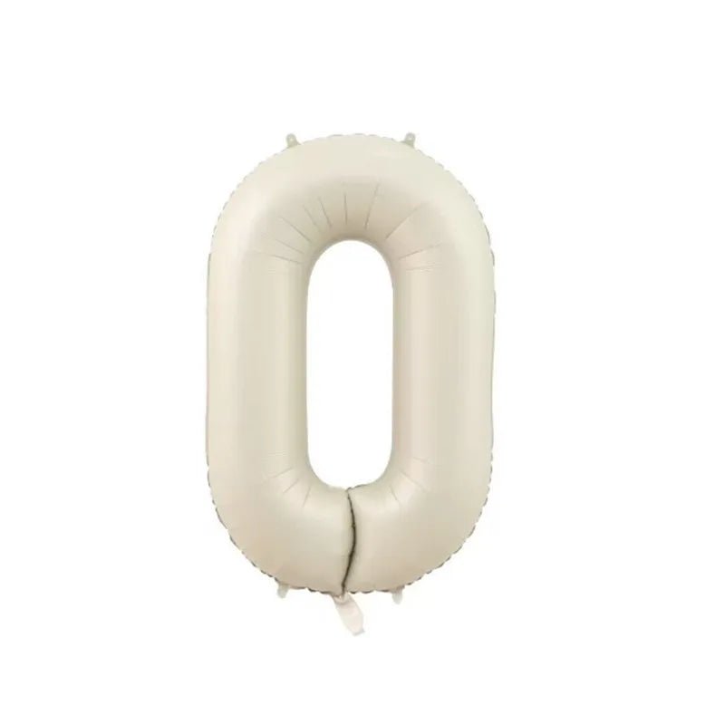 Personalised Birthday Balloons Set - Beige, Cream & Caramel
