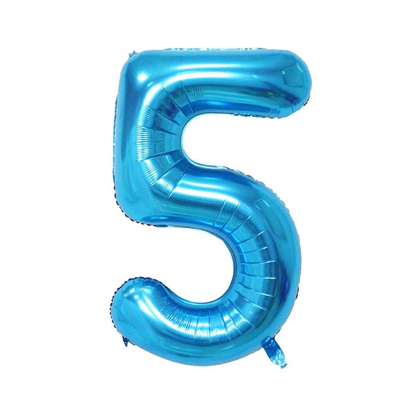 Blue Happy Birthday Decorations Set With Banner & Balloons