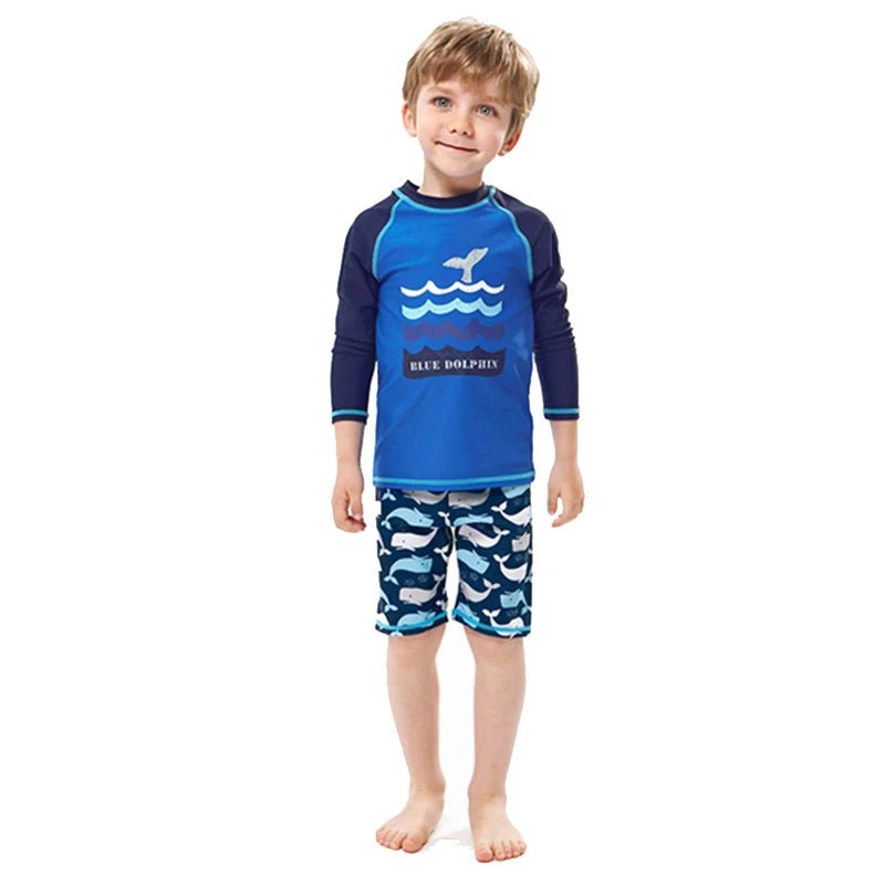 Boys Swim Set - Long Sleeve 2-Piece UV Protection Swimwear