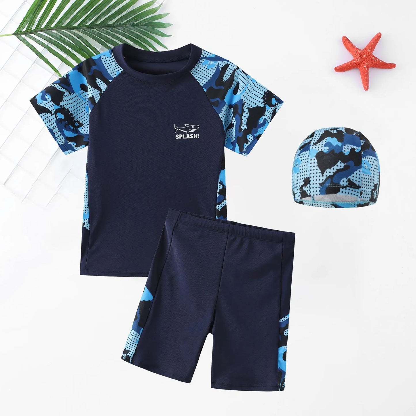 Three-Piece Boys Swim Set - Quick-Dry, Chlorine-Resistant