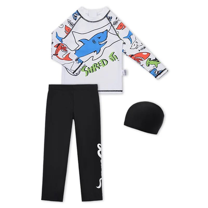 Boys Shark Swimwear Set | UV Protective Quick-Dry Trunks