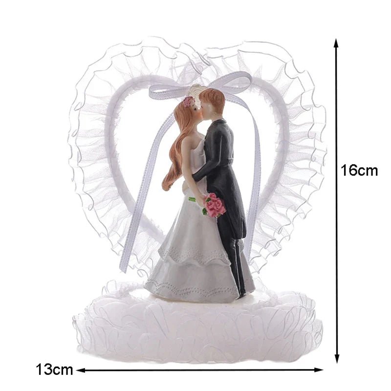 Charming Bride & Groom Wedding Cake Topper - Quality Resin