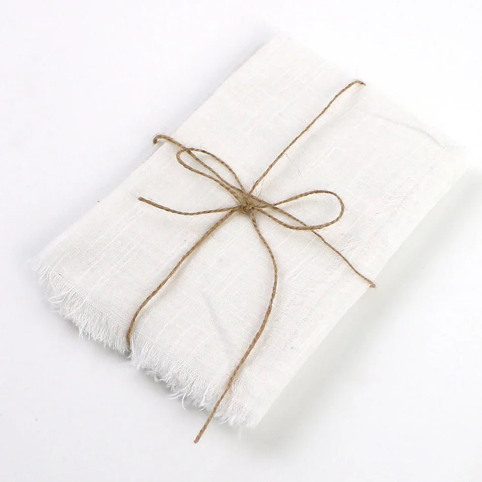 50 Rustic Cloth Napkins – 100% Cotton for Weddings & Events