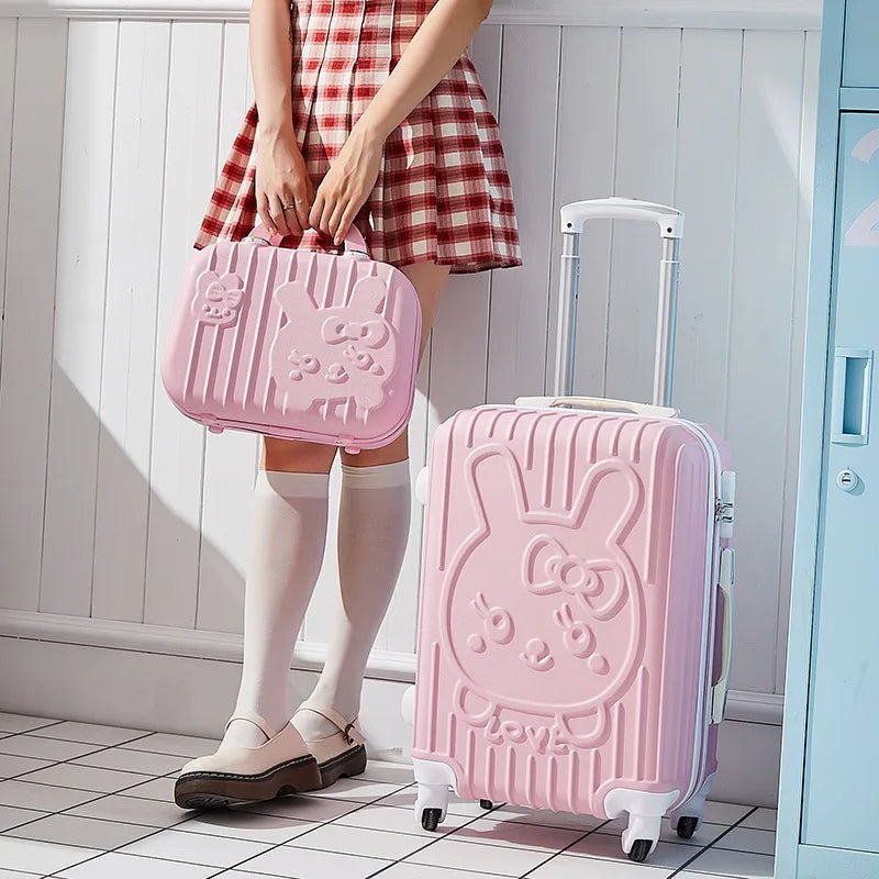 Cartoon Cat Luggage Women’s Password Suitcase Universal Wheels - Cake Pops Parties