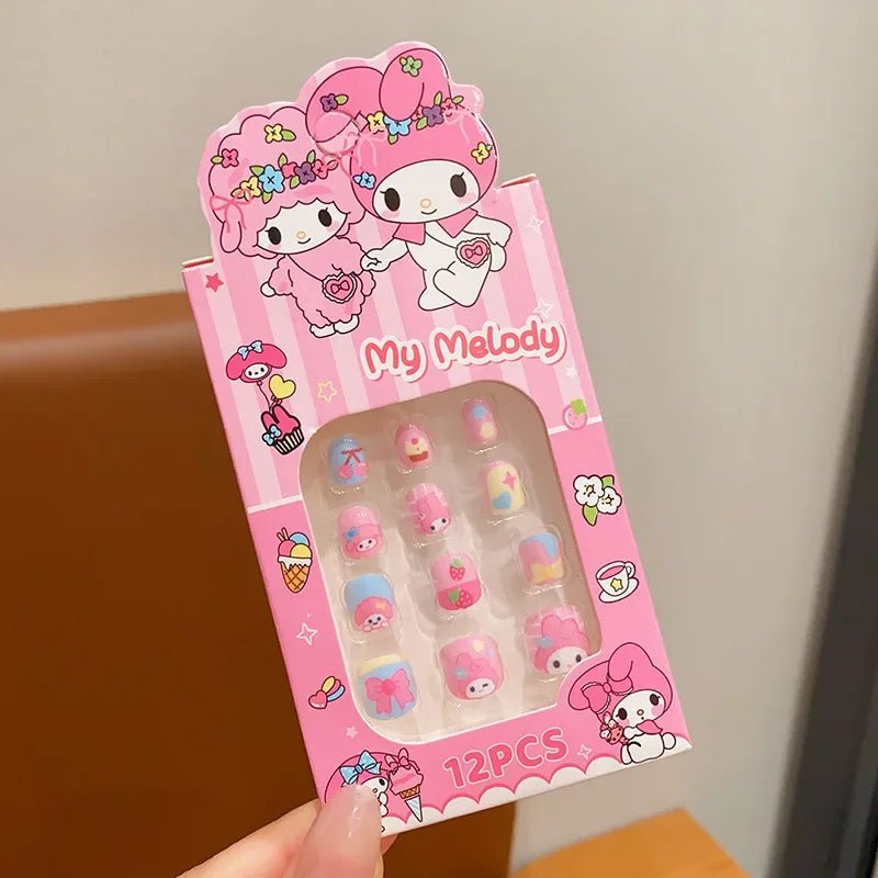 Hello Kitty Nail Art & Kuromi Nail Stickers Set for Kids