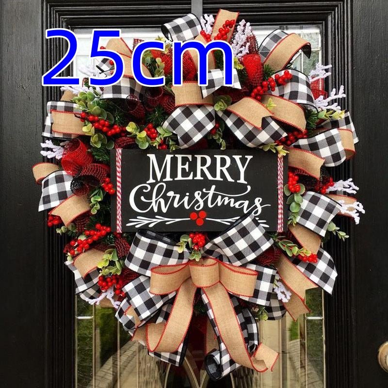 Handcrafted Christmas Garland Decoration With Festive Bows