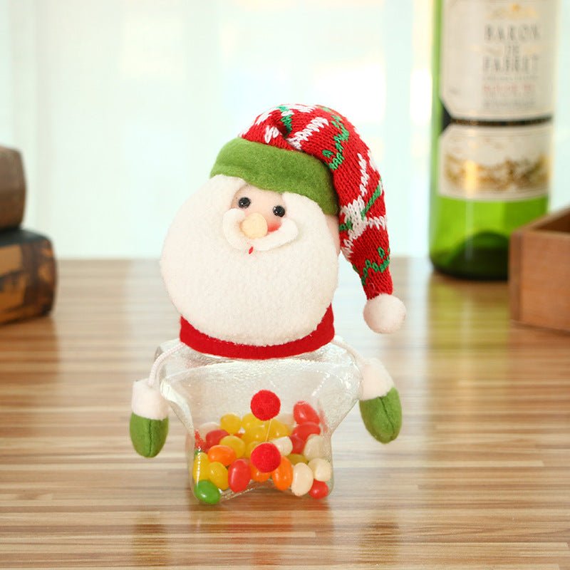 Adorable Christmas Candy Storage Jar with Whimsical Designs
