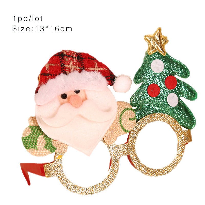 Fun Christmas Party Glasses for Kids - Cartoon Design