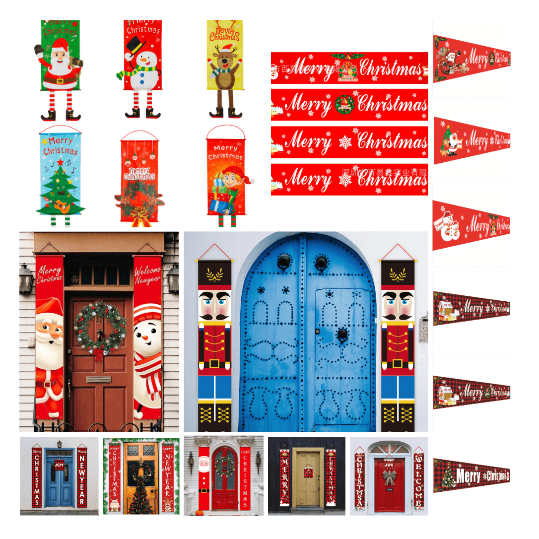 Christmas Decoration Banners - Festive Holiday Party Decor - Cake Pops Parties