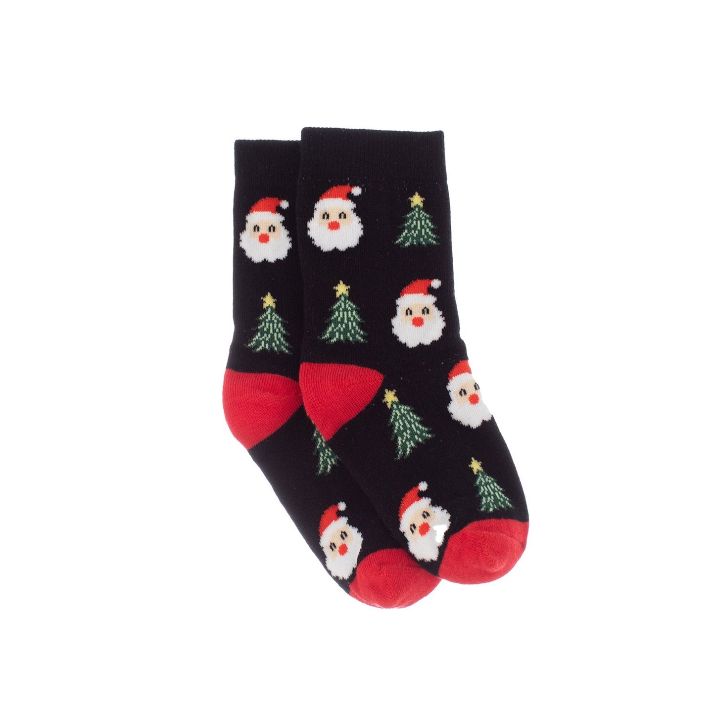 Parent-Child Matching Socks - Festive Black & Red Cotton
