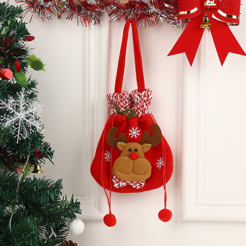 Christmas Candy Bags - Portable Elk, Bear & Snowman Designs