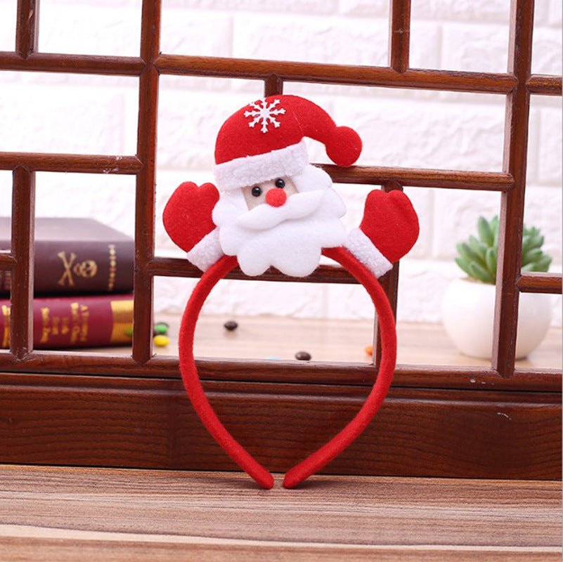 Festive Headband Designs with Lights - Santa, Snowman, Deer