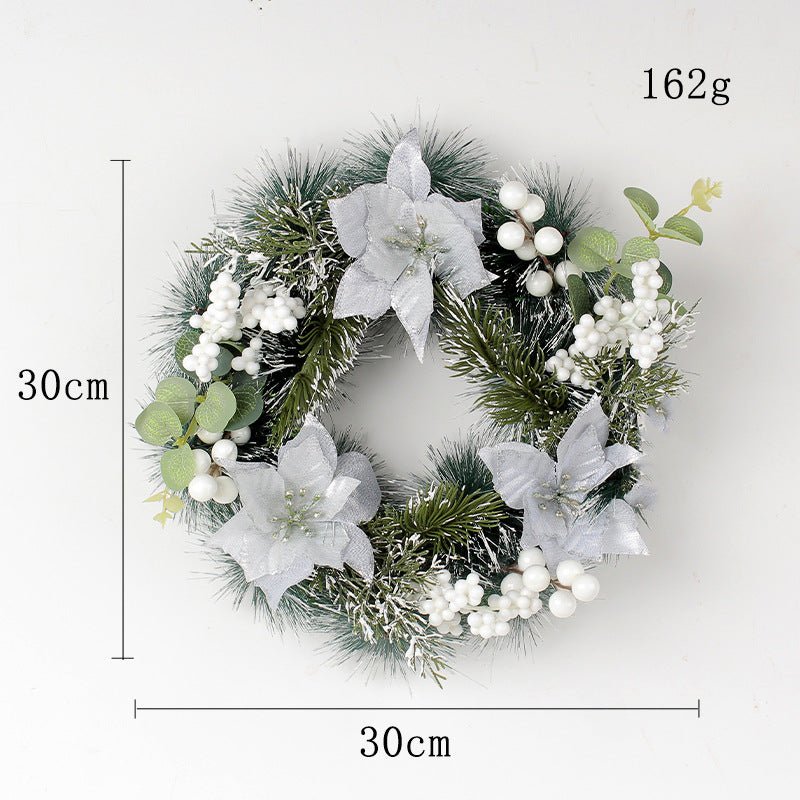 Christmas Pinecone Wreath With Flowers & Eucalyptus