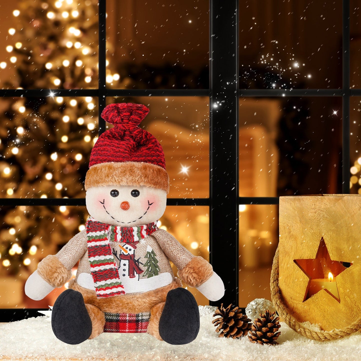 Adorable Christmas Snowman Ornament – Festive Cloth Decor