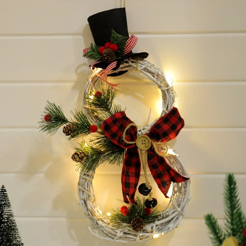 Charming Christmas Snowman Decoration LED Garland - Safe & Durable