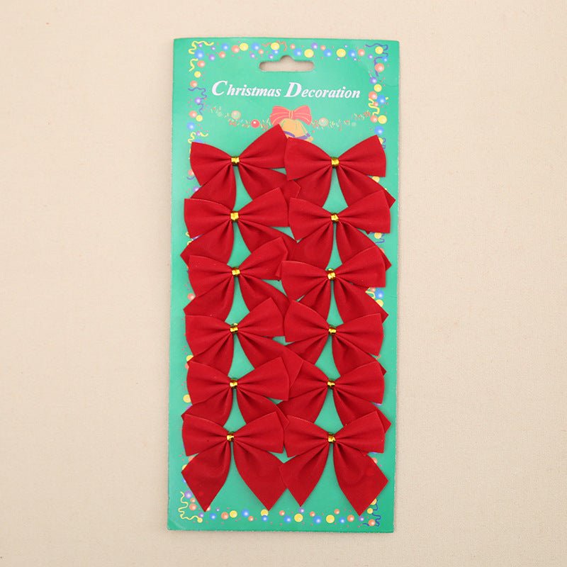 5Cm Red, Gold & Silver Christmas Tree Ornaments Bows