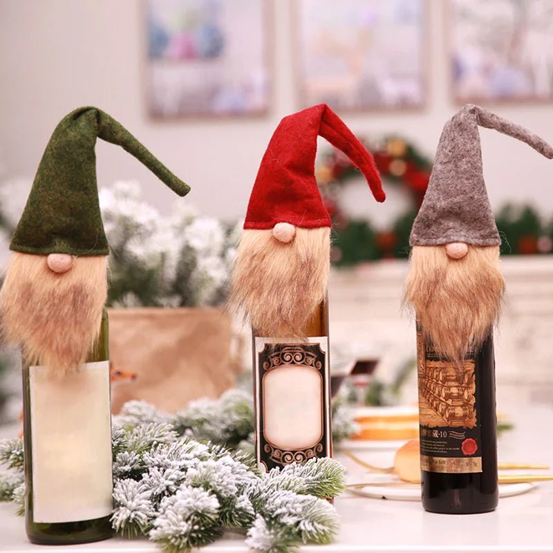 Christmas Wine Bottle Cover Snowman Decor - Cake Pops Parties