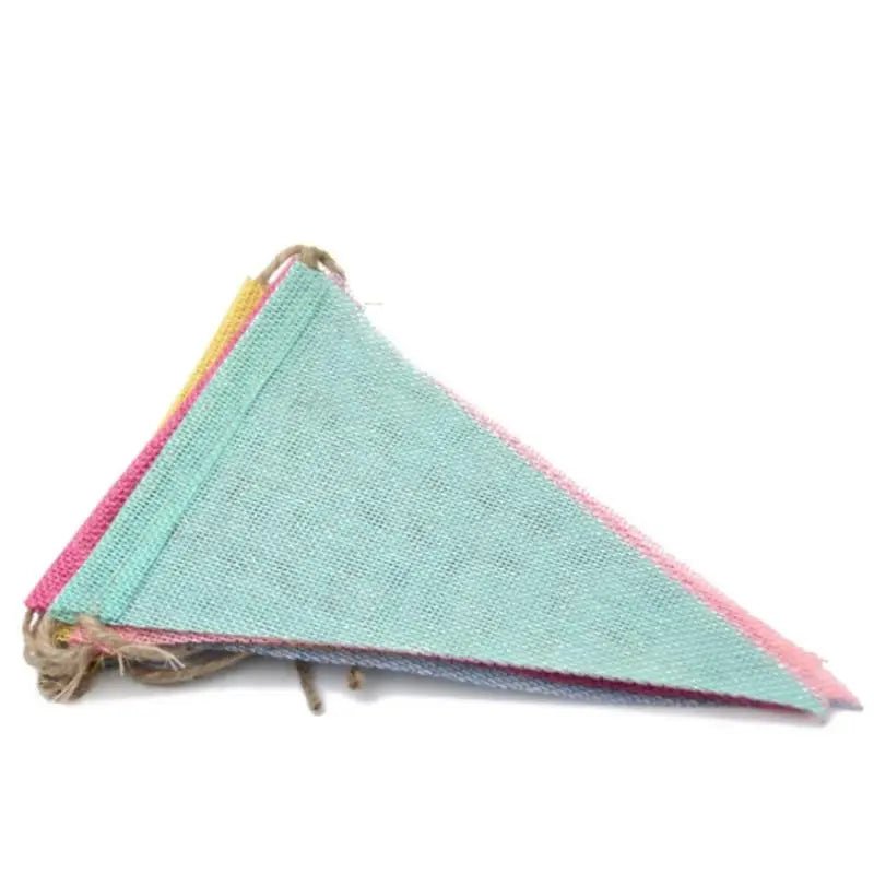 Colorful Buntings For Parties - 10M Jute Linen Pennant Banners
