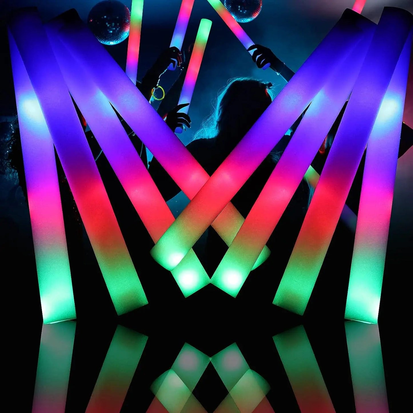 Bulk Pack Glow Foam Sticks - 3 Flashing Modes for Parties