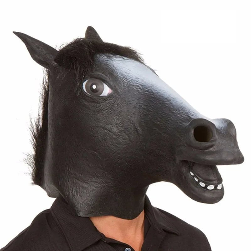 Creepy Horse Head Mask – Realistic Latex for Halloween Fun