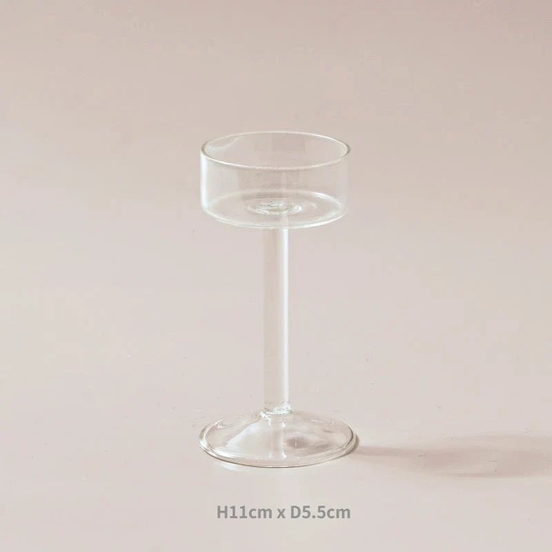 Elegant Candle Holders Set - Handblown Glass, 3 Sizes
