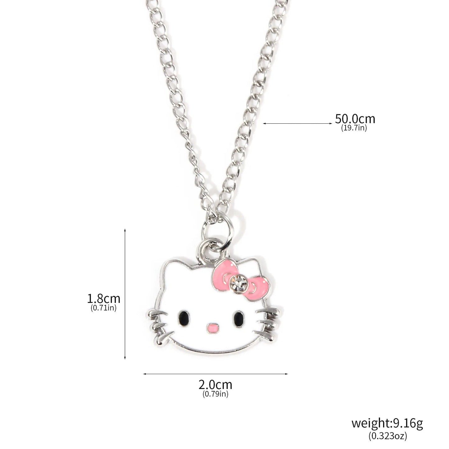 Cute Anime Necklace - Adorable Kawaii Cat Pendant for Stylish Look