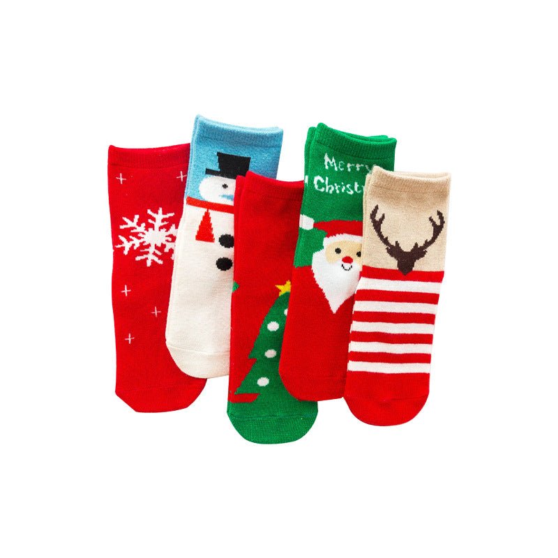 Soft Cotton Holiday Socks for Kids - Mid-Calf Festive Design