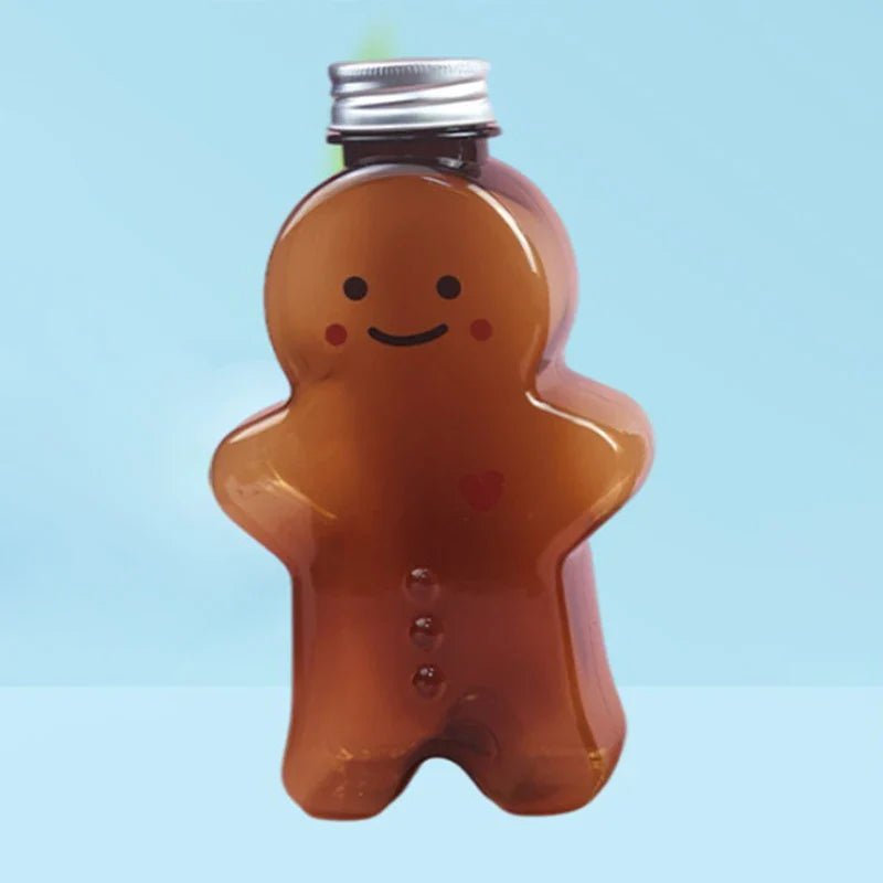 Cute Gingerbread Cup Bottle For Iced Drinks On-The-Go