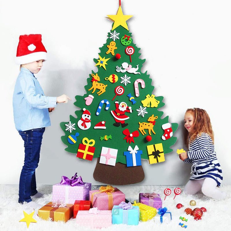 DIY Felt Christmas Tree Set - 3D Fun with 32 Eco-Friendly Decor