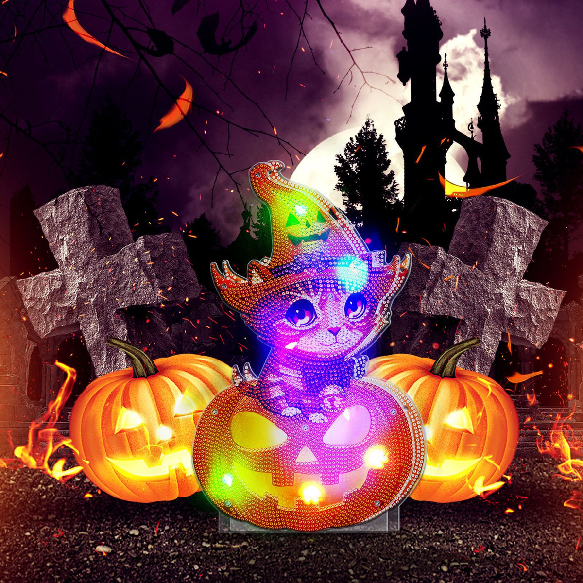 DIY Halloween Pumpkin Lamp - Cake Pops Parties