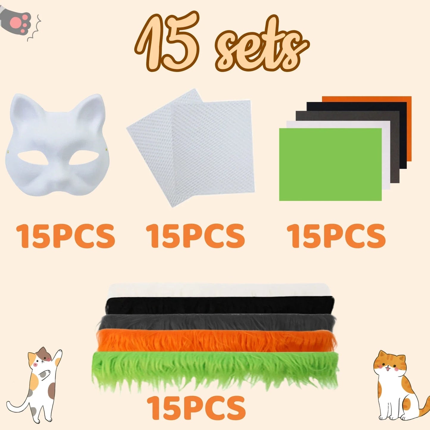 DIY Cat Mask Kit - Customisable Cosplay & Halloween Fun