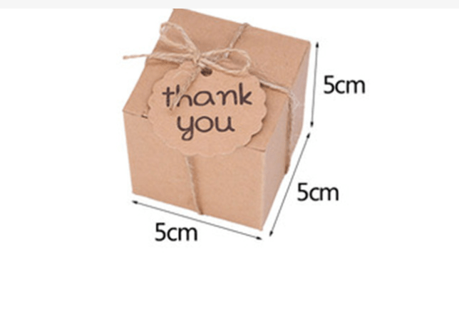 Elegant Cowhide Party Favor Boxes - 5x5x5cm Thank You Gifts